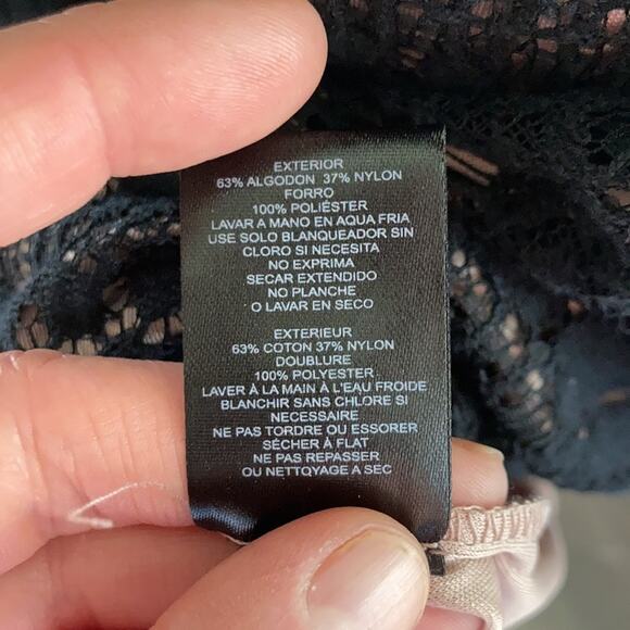 Jessica Howard Black Lace on Tan Lining Sheath, 8 - Picture 7 of 7